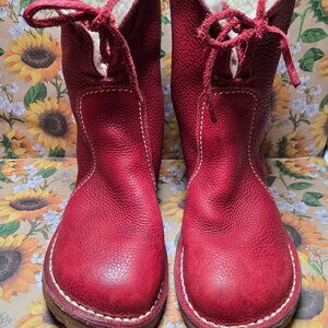 DUCKFEET LEATHER ARHUS WOOL-LINED BOOTS EU 36 GRANATE | RED GREAT CONDITION